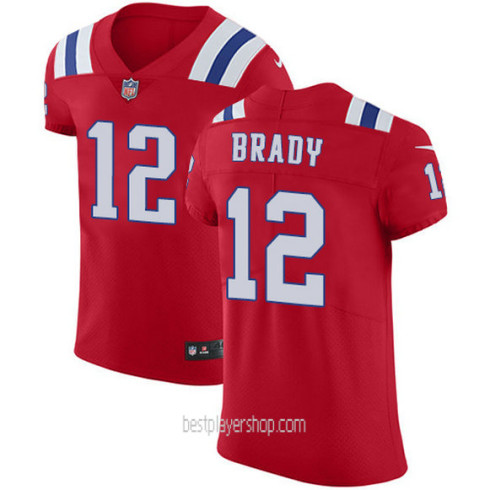 Mens New England Patriots #12 Tom Brady Elite Red Vapor Alternate Jersey Bestplayer